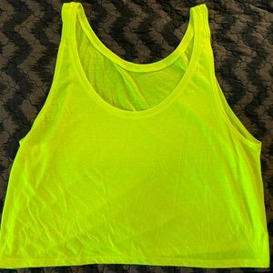 Neon yellow Flowy Boxy Tank - women’s large